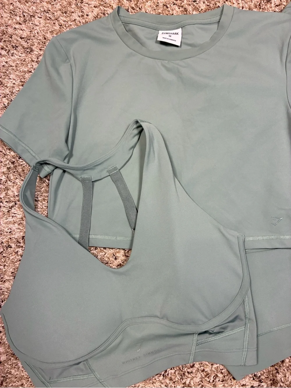Gymshark x Whitney Simmons 3 Piece Matching Workout Set Crop Top Bra Leggings